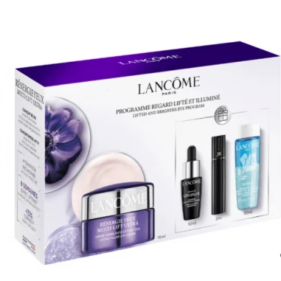Image of Lancôme Rénergie Multi Lift Eye Gift Set 30ml Bi Facil Makeup Remover + 15ml Cream 10ml Advanced Génifique Serum 2ml Hypnôse Mascara