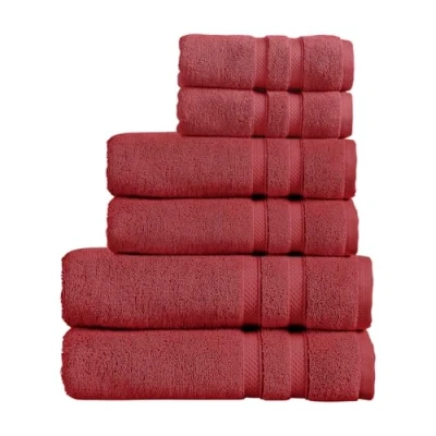 Image of Christy Chroma Family Towel Set of 6 2 Hand Bath Sheets Highly Absorbent Heavyweight 675GSM Bold and Bright Soft Smooth Shower Towels 100% Cotton Rouge Red