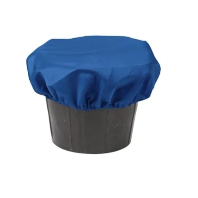 Image of Horse/Pont Feed Bowl Bucket Elasticated Cover Navy Blue