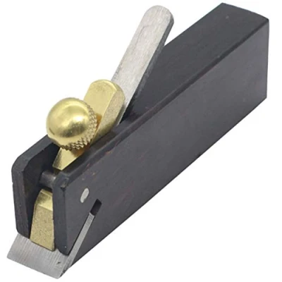 Image of DORALO Wood Ebony Plane,Wood Planer Hand Tool,Ebony Mini Woodworking Plane,Perfect Carpenter DIY Cutting Tool for