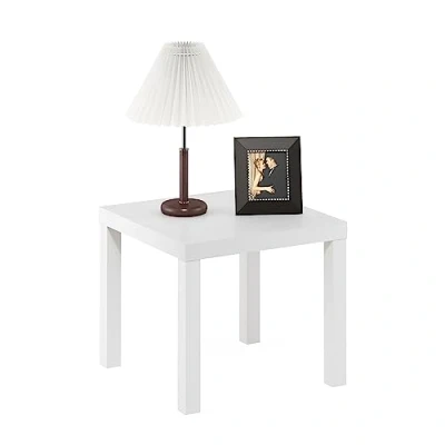 Image of Furinno Classic Homey Square Side Table, White