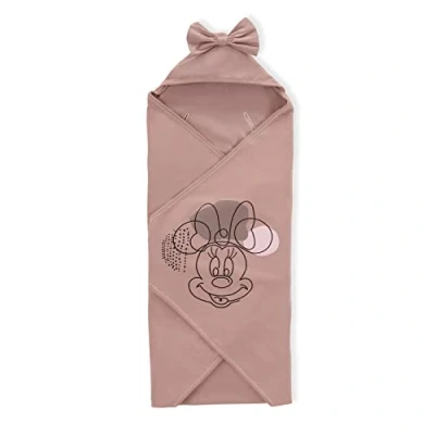 Image of hauck Snuggle N Dream, Disney Minnie Mouse Rose Cotton Baby Blanket for Car Seats, Bouncers, Prams &amp; Cots 3 Point Harness 5 Harness, 80 x cm, Machine Washable