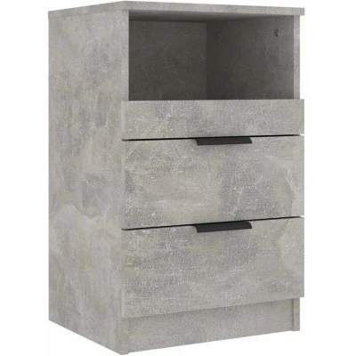 Image of vidaXL Bedside Cabinet Concrete Grey Engineered Wood