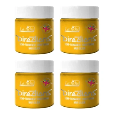 Image of 4x La Riche Directions Semi Permanent Hair Color 100ml Tub Sunflower