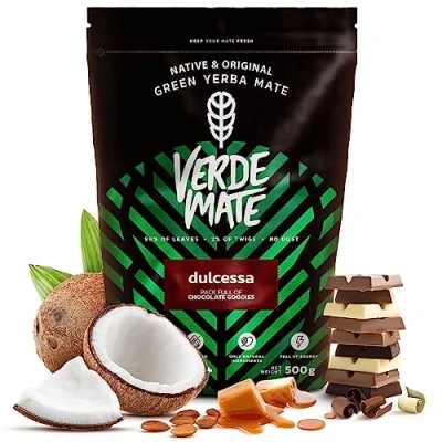 Image of Verde mate Green Dulcessa Tostada 0,5kg yerba with chocolate Toasted Natural stimulation Brazilian 500g