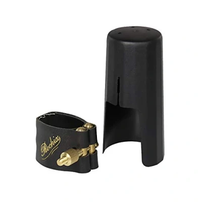 Image of Rochix Leather Ligature with Copper Sheet and Plastic Cap for Bb Clarinet