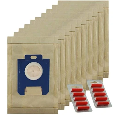 Image of SPARES2GO Strong Dust Bags Compatible with Philips FC8021/03 FC8022 Vacuum cleaner (Pack of 10 + Fresheners)