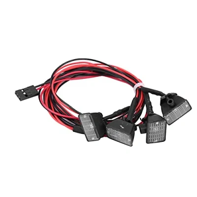 Image of LED Light Bar, RC Plastic Crawler Roof Lights LEDs Bar Red &amp; White bright Lamp Accessory with lampshade for Axial scx10 Traxxas trx 4 Car(Red+White)