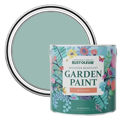Image of Rust Oleum Blue Mould Resistant Garden Paint In Satin Finish Coastal 2.5L