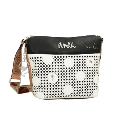 Image of Anekke Alma Large Shoulder Bag with Front Pocket Elegant and Functional Design Adjustable Handle Pockets Measurements: 33 x 25 13 cm Women&#039;s Handbags, Various