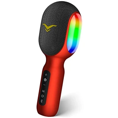 Image of StageSound Karaoke Microphone Bluetooth, 5 in 1 Wireless Microphones with Dynamic LED, Portable Speaker, Home KTV Device for Children Party