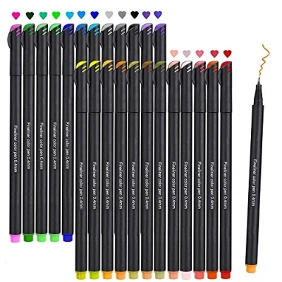 Image of beupro Fineliners Pens, 24 Colors Fine Tip Point Colourful Pens 0.4mm, Liners Drawing for Bullet Journal Note Sketch Writing