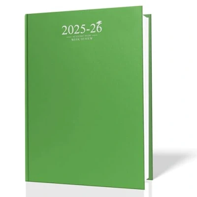 Image of 2025 2026 A4 Week to View Diary Academic Case Binding On Two Pages (Sea Green)