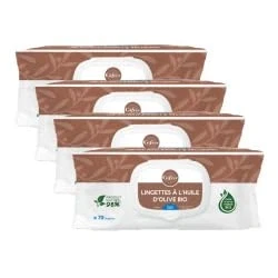 Image of Gifrer Cleansing Wipes with Virgin Olive Oil 3 x 70 + 1 Free Packet