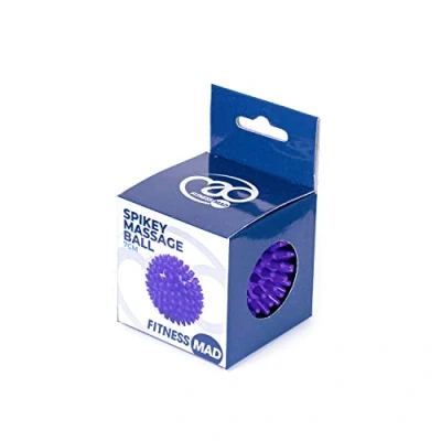 Image of Fitness Mad Spikey Massage &amp; Ball Set, Ideal for Trigger Point Therapy, Deep Tissue Myofascial Release, Designed to Relax Tight Muscles Relieve Stress (7cm Single, Purple)