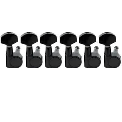 Image of Musiclily Pro 6 in Line Sealed Dual Pin Guitar Tuners Tuning Pegs Keys Machine Heads Set for Squier Strat, Black