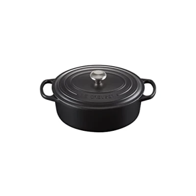 Image of Le Creuset Casserole Oval Signature Satin Black ø 27 cm / 4.1 Liter