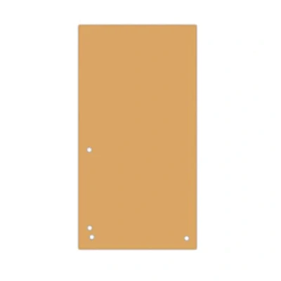 Image of DONAU Pack of 100 Divider Strips 1/3 A4 190 g/m² Recycled Cardboard 4 Holes 23.5 x 10.5 cm Perforated Dividers Folder Index Made in EU