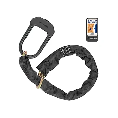 Image of Hiplok DXXL1AB DXXL Chain D Lock, Black, 53 x 14 8 (L W H)
