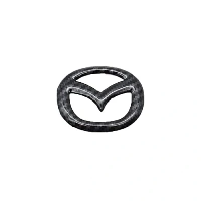 Image of ALINZO Car Steering Wheel Cover Sticker, Emblem Logo Frame Trim Decal, Styling Modification Interior Accessories, For Mazda 3 6 CX 5 9,carbon fiber