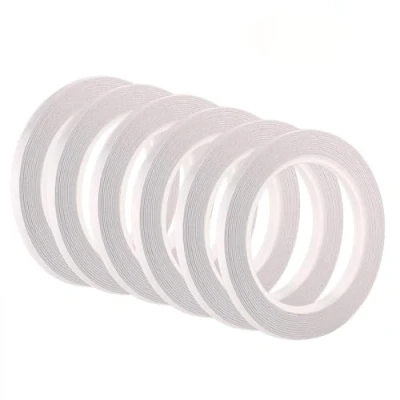 Image of FEPITO 6 Rolls Double Sided Tape Self adhesive for Sewing, Crafts, Handwork, 6mm x 25 Meters Each Roll