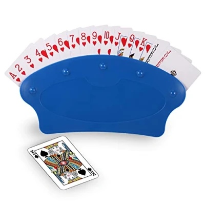 Image of Zocipro Playing Card Holder, Hand Free Plastic Game Holder for Kids, Cards Organized Poker/Dos/Bridge/Uno Extreme Adults, Senior