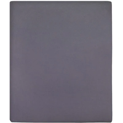 Image of vidaXL Jersey Fitted Sheet Anthracite 180x200 cm Cotton