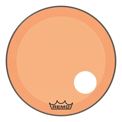 Image of Remo Powerstroke P3 Colortone Orange Bass Drumhead, 24&quot;, 5&quot; Offset Hole