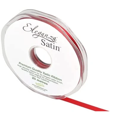 Image of ELEGANZA Double Faced Satin 6mm x 20m Red No.16