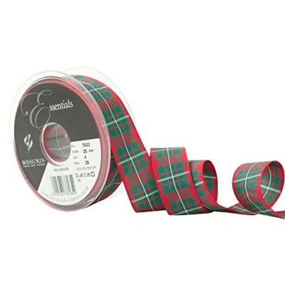 Image of Berisfords Polyester Tartan, Macgregor, 10.4 x 2.9 cm