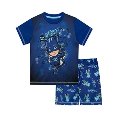 Image of PJ Masks Boys Catboy Short Pyjamas Blue Age 7 to 8 Years