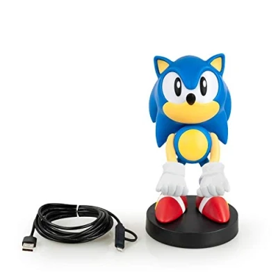 Image of Collectible Sonic the Hedgehog Cable Guy Device Holder works with PlayStation and Xbox controllers all Smartphones Classic Not Machine Specific