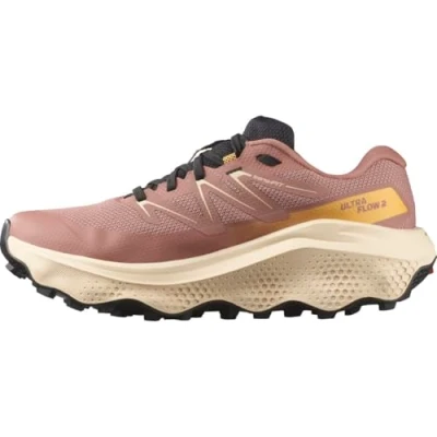 Image of Salomon Ultra FLOW 2 GTX Trail running shoes, Women&#039;s, Size: 8.5, Burlwood/tender peach/warm apricot shoes