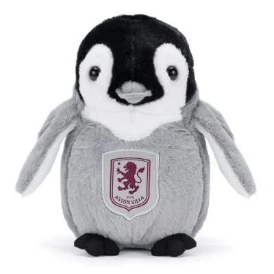 Image of Aston Villa FC 22cm Penguin Plush: Officially Licensed Eco Friendly Football Soft Toy, Great Gift for Villans adults kids