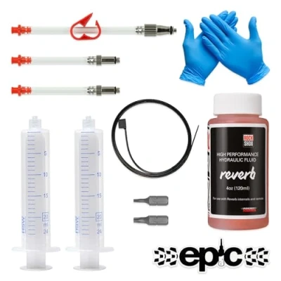Image of epic Bleed Kit for RockShox Reverb Fits All Seatposts &amp; Remotes (xLoc, 1X, Stealth) Hydraulic Fluid Included (120ml Fluid)