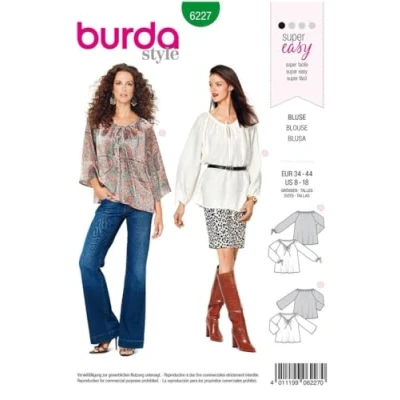 Image of Burda Sewing Pattern 6227 Misses Blouse 8 18