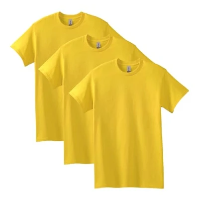 Image of Gildan Heavy Cotton T Shirt, Style G5000, Multipack, Daisy (3 Pack), XL (Pack of 3)