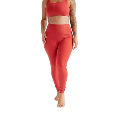 Image of Girlfriend Collective Women&#039;s Compressive High Rise Leggings, Long, Ember, XL