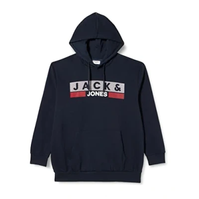 Image of Jack &amp; Jones Jjecorp LOGO PS Hoodie Navy blazer, Men&#039;s, Size: 3XL, blazer