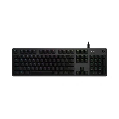 Image of Logitech G 512 Mechanical Gaming Keyboard, RGB LIGHTSYNC, Backlit Keys, GX Brown Touch, Aluminum Alloy, Customizable F USB Passthrough, QWERTY PT Layout Charcoal/Black