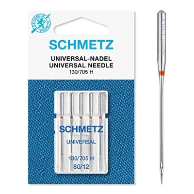Image of Sewing Machine Needles Schmetz Universal (Regular), Size: 80/12, 3 Packets for The Price of 2! Includes Large Needle Threader