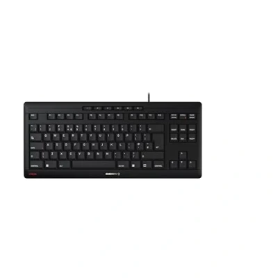 Image of CHERRY STREAM Keyboard TKL, Wired without Numeric Keypad, UK Layout (QWERTY), Quiet Keystrokes, Unique Typing Experience, Black