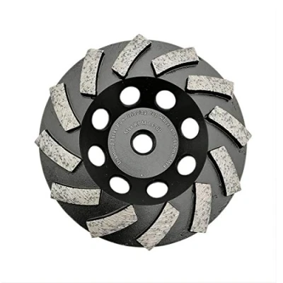 Image of DT DIATOOL Diamond Cup Wheel 4.5 Inch / 115mm x M14 Welded Turbo Row Disc for Concrete Brick Hard Stone Granite Marble