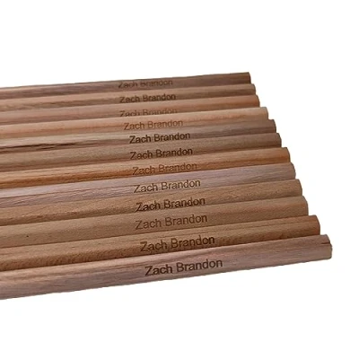 Image of Personalised Wooden Colouring Pencils for School/Home School Supplies
