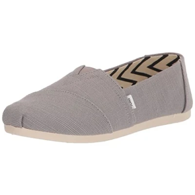 Image of TOMS Alpargata Slipons, Women&#039;s, Size: 10, Grey Textile