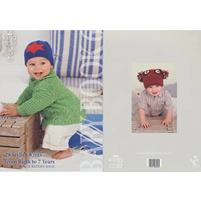 Image of King Cole Baby Book Six Knitting Double Patterns Birth to 7 yrs