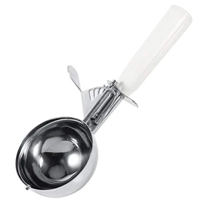 Image of Aigend Ice Cream Scoop 1Pc Practical Stainless Steel Fruit Spoon with Plastic Handle Kitchen Tool Hot(8CM)