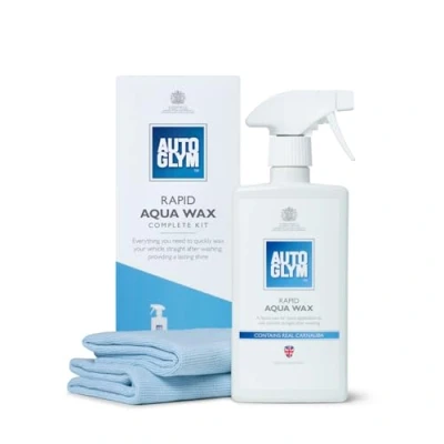 Image of Autoglym Rapid Aqua Wax , 500ml Complete Car Kit Made to Protect All Exterior Surfaces including Paint, Rubber and Glass