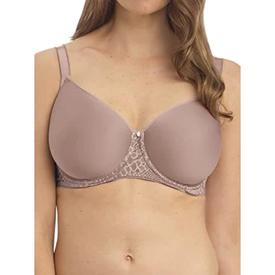 Image of Fantasie Women&#039;s Envisage Underwire Spacer Molded T Shirt Bra, Opaque, Taupe, 32E