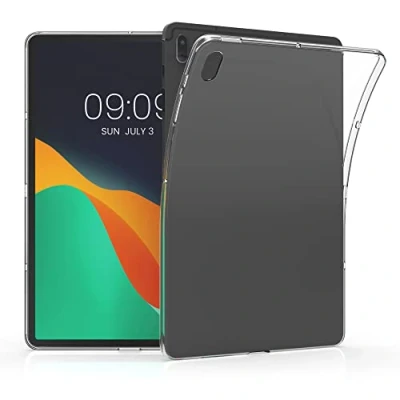 Image of kwmobile Case Compatible with Samsung Galaxy Tab S7 FE Soft TPU Back Protector Cover for Tablet Transparent